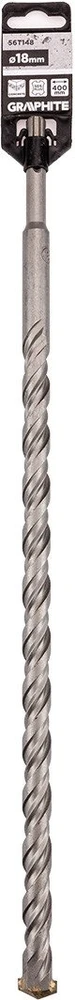 Wiertło SDS Plus dvigubas spiralinis betono grąžtas 18 x 400 mm
