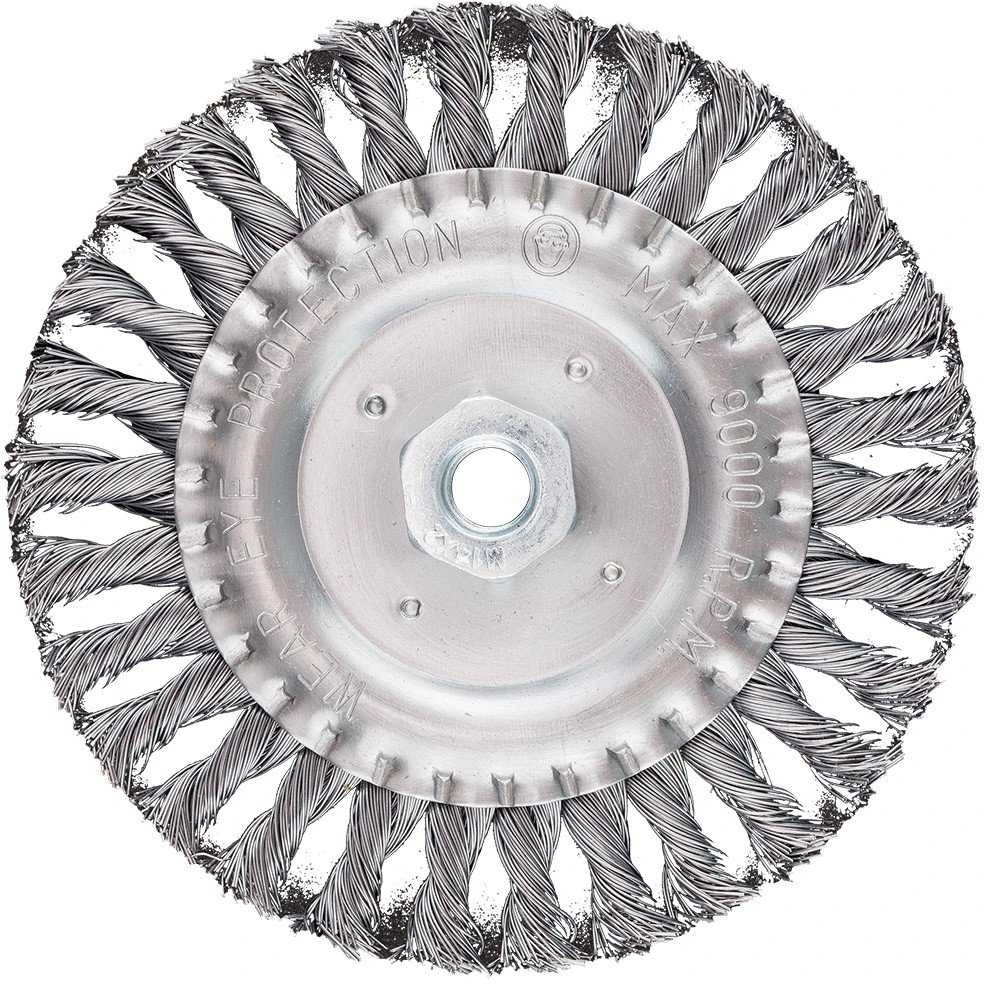 Szczotka Vielinis diskinis šepetys 150 mm, susukta viela, plienas, M14