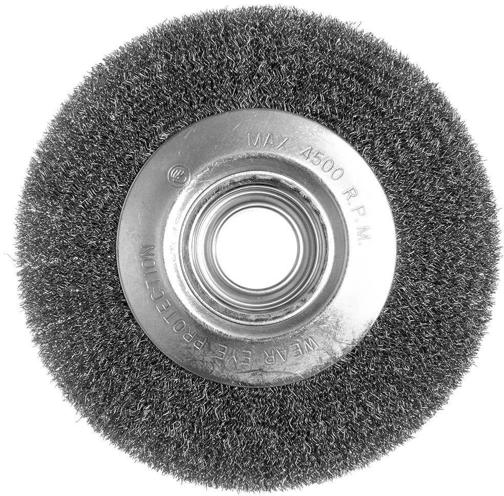 Szczotka Vielinis diskinis šepetys 200 x 32 mm, gofruota viela, plienas