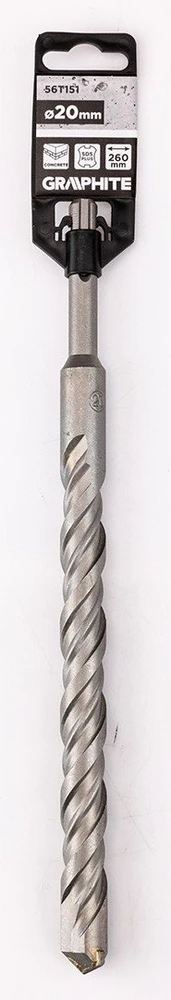 Wiertło SDS Plus dvigubas spiralinis betono grąžtas 20 x 260 mm