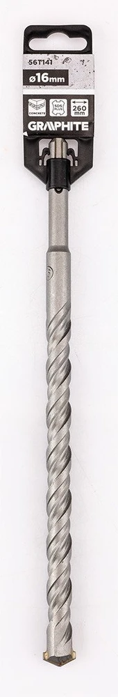 Wiertło SDS Plus dvigubas spiralinis betono grąžtas 16 x 260 mm