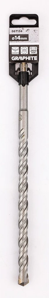 Wiertło SDS Plus dvigubas spiralinis betono grąžtas 14 x 260 mm