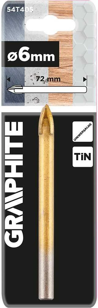 Wiertło TiN universalus grąžtas, 6 mm