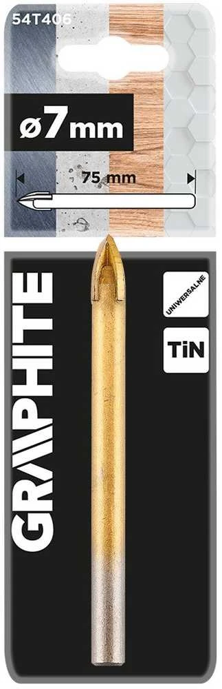 Wiertło TiN universalus grąžtas, 7 mm