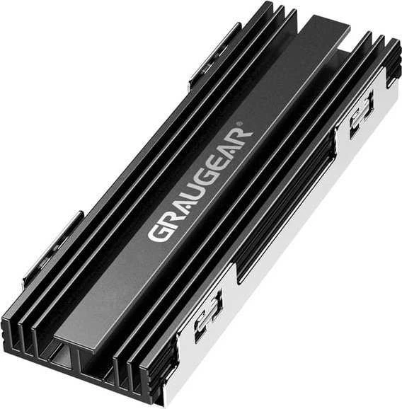 Graugear GRAUGEAR G-PS5HS02 kompiuterio aušinimo sistema SSD diskas Radiatorius juodas, sidabrinis