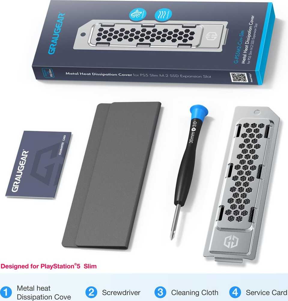 Fixed Graugear Kühler su osłoną G-PS5M2-COVER do PS5 M.2 SSD Metalowy