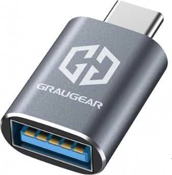 Graugear Pilkas USB-C to USB-A Adapteris