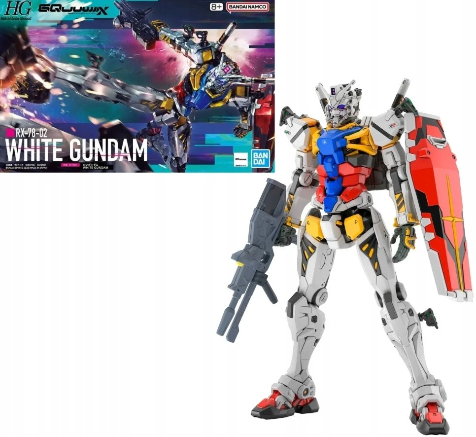 Bandai RX-78-02 Baltas Gundam 1/144 plastikinis Gunpla rinkinys