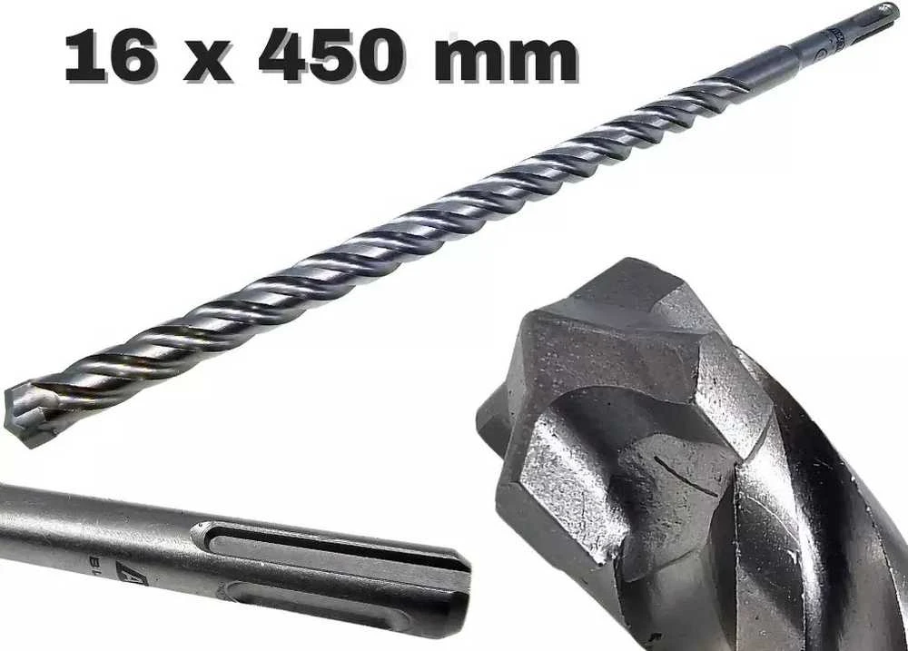 AW-Tools Grąžtas betonui AWTools QUADRO XTREME; SDS-plus; 16x450 mm