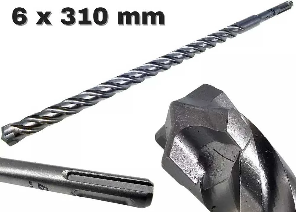 AW-Tools AWTOOLS GRĄŽTAS SDS PLUS 6x 310mm QUADRO XTREME Juodas LINE