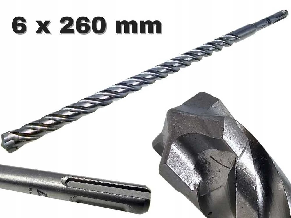 AW-Tools AWTOOLS GRĄŽTAS SDS PLUS 6x 260mm QUADRO XTREME Juodas LINE
