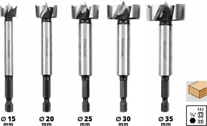 Grąžtas Einhell grąžtų rinkinys FORSTNERIO grąžtai 5 vnt. M-CASE 49706003
