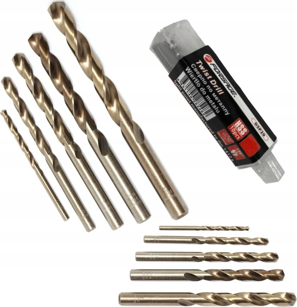 Grąžtas Forsage Metalo grąžtas 4,4 mm HSS+Co (10 vnt.)