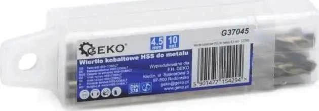 Grąžtas Geko HSS kobalto grąžtas metalui 4,5 mm (10/770)