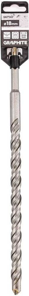 Wiertło SDS Plus dvigubas spiralinis betono grąžtas 18 x 310 mm