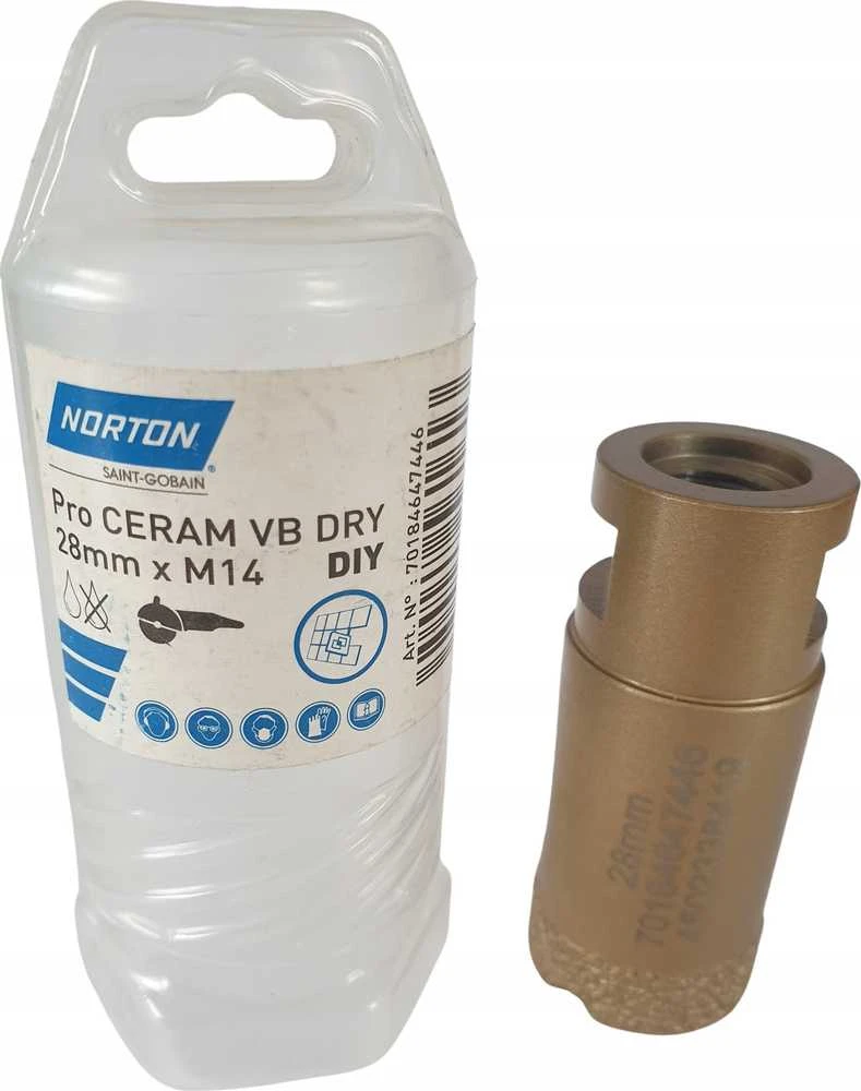 Grąžtas Norton Clipper Drill Core Drill VB EXTREME CORE DRILL 28 x M14 NORTON CLIPPER