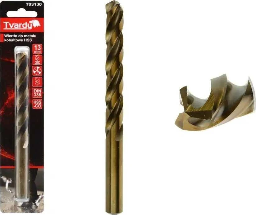 Grąžtas Tvardy HSS M35 kobalto metalo grąžtas 13 mm (1/50/150)