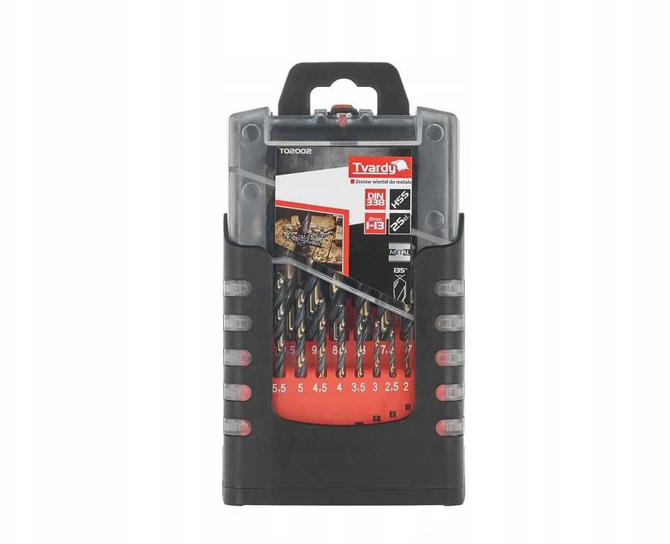 Grąžtas Tvardy grąžtų rinkinys metalui HSS 1,0–13,0 mm 25 vnt. (5/10)