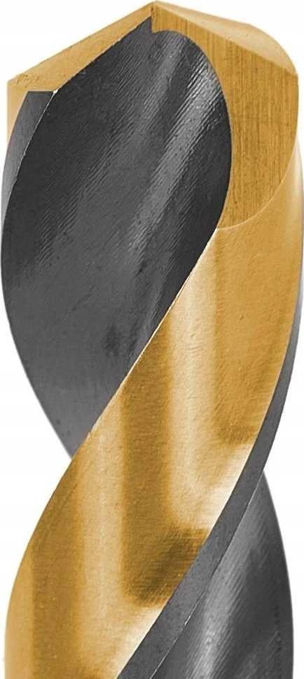 Grąžtas Tvardy Juodas ir auksinis HSS metalo grąžtas su įpjovimu 16,00 mm (1/25/50)