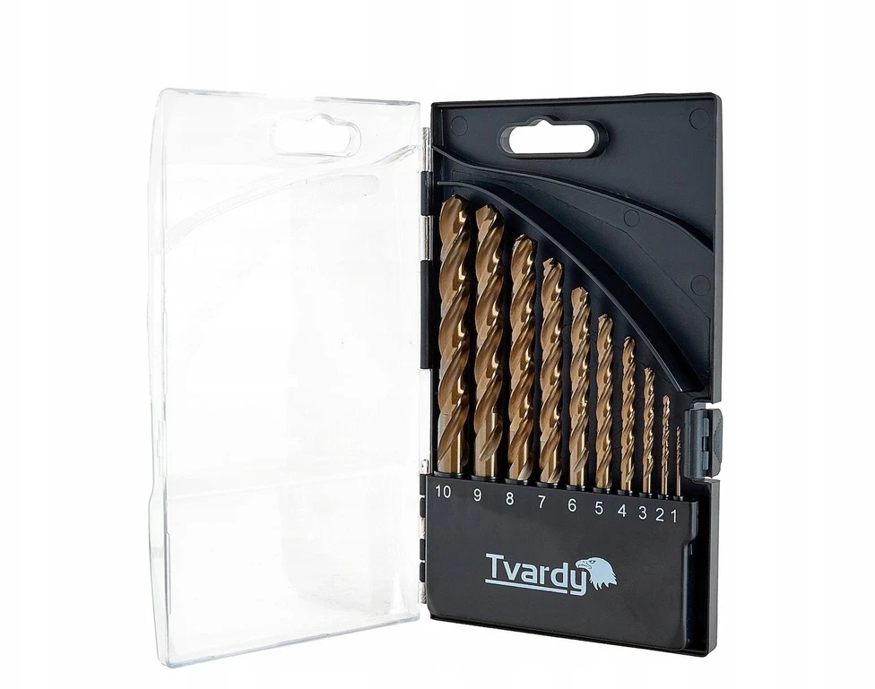 Grąžtas Grąžto Tvardy rinkinys kobalto grąžtų metalui HSS M35 10 vnt. 1-10mm (10/40)