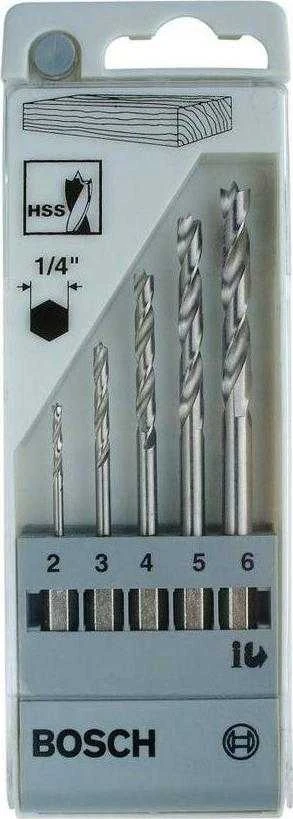 Grąžtas Bosch Grąžtu kompl. medžiui Ø 2-3-4-5-6 , 1/4