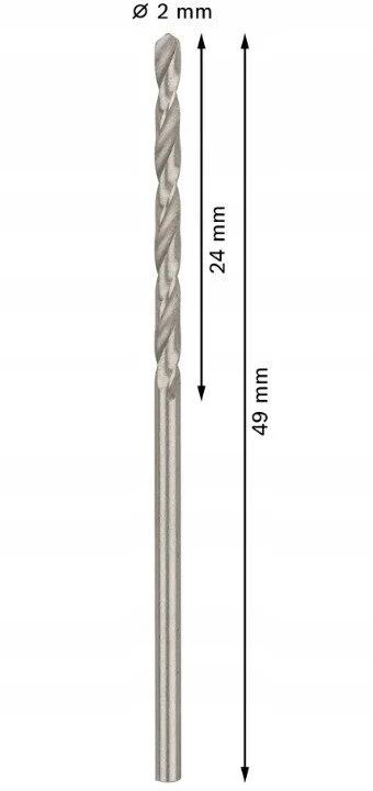 Grąžtas Bosch PRO HSS-G grąžtai metalui 2,0mm, 2 vnt.