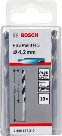 Bosch PointTeQ grąžtas metalui 4,2 x 43 x 75 mm , 10 vnt