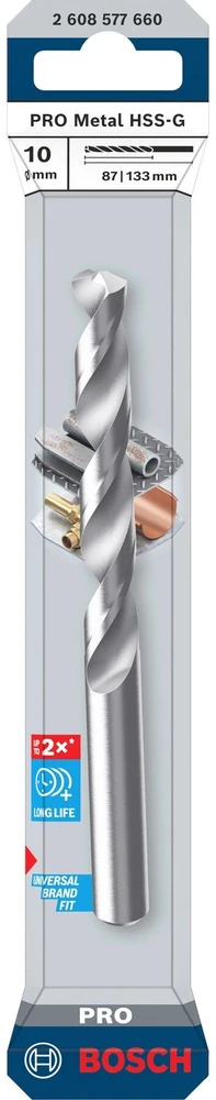 Grąžtas METAL DRILL BIT BOSCH 10X133MM HSS-G S