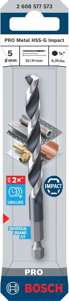 METALO GRĄŽTAS BOSCH HSS IMPACT 5MM