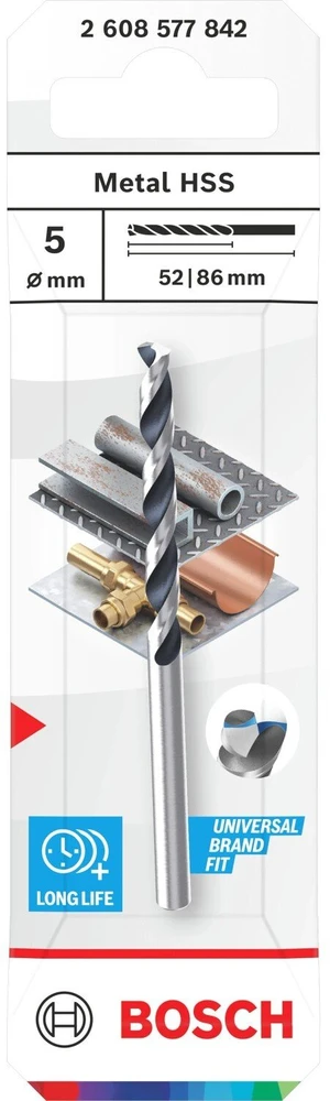 Grąžtas Bosch HSS TWIST DRILL BIT POINTTEQ 5.0MM