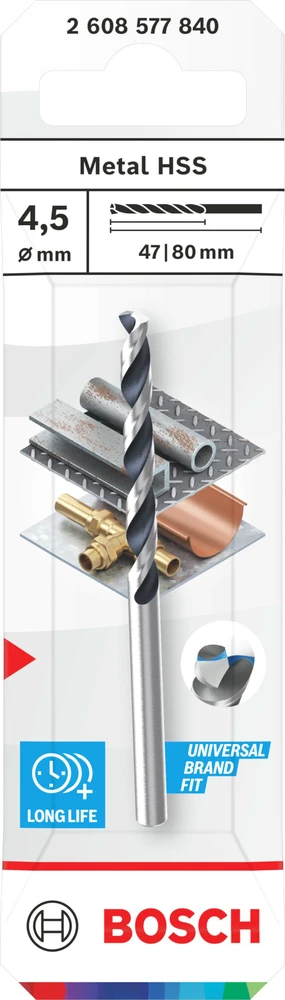 Grąžtas Bosch HSS TWIST DRILL BIT POINTTEQ 4.5MM