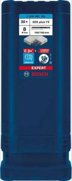 Bosch SDS-plus-7X grąžtas 8x100x165mm, 30 vnt.