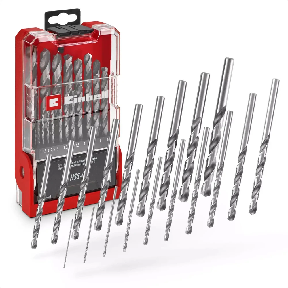 Grąžtas Einhell Rinkinys grąžtų DO METALU HSS-G Sidabrinis 19 SZT.