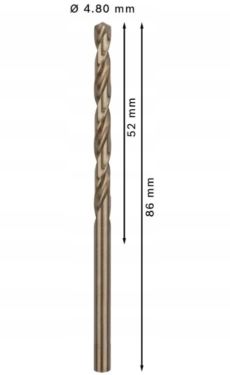 Bosch PRO HSS-Co grąžtas metal. 4,8mm, 1 vnt.