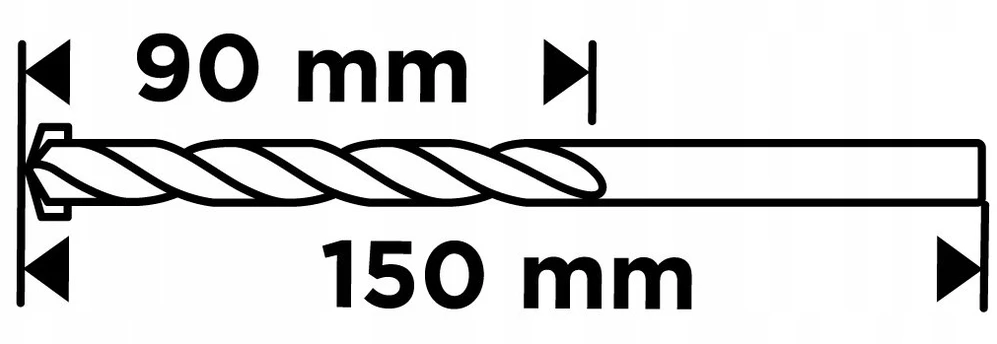 Betono grąžtas GRAPHITE 56T307 12 x 150 mm