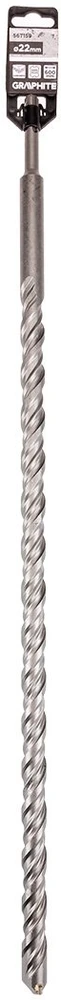 Graphite Wiertło SDS Plus dvigubas spiralinis betono grąžtas 22 x 600 mm