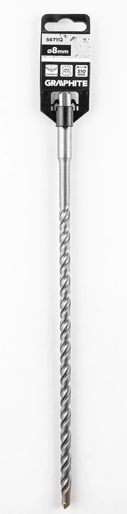 Graphite Wiertło SDS Plus dvigubas spiralinis betono grąžtas 8 x 310 mm