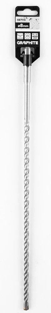 Graphite Wiertło SDS Plus dvigubas spiralinis betono grąžtas 8 x 400 mm