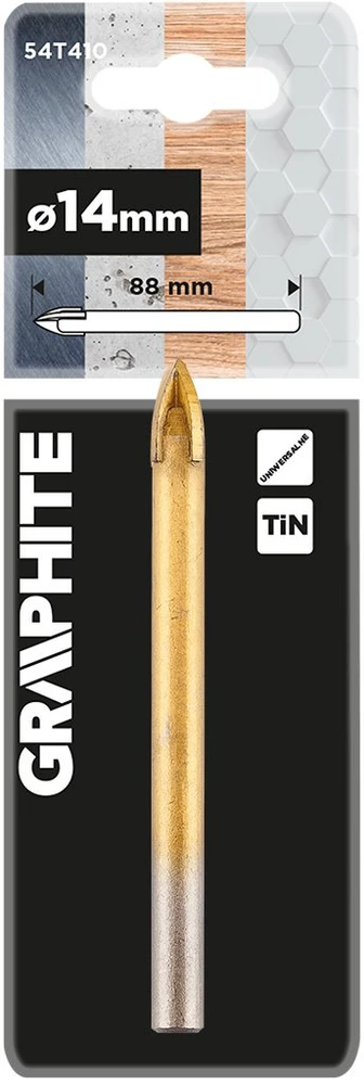 Graphite Wiertło TiN universalus grąžtas, 14 mm