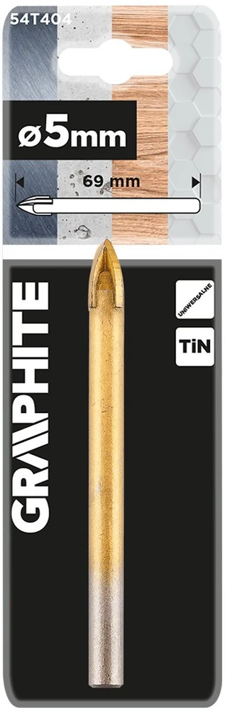 Graphite Wiertło TiN universalus grąžtas, 5 mm