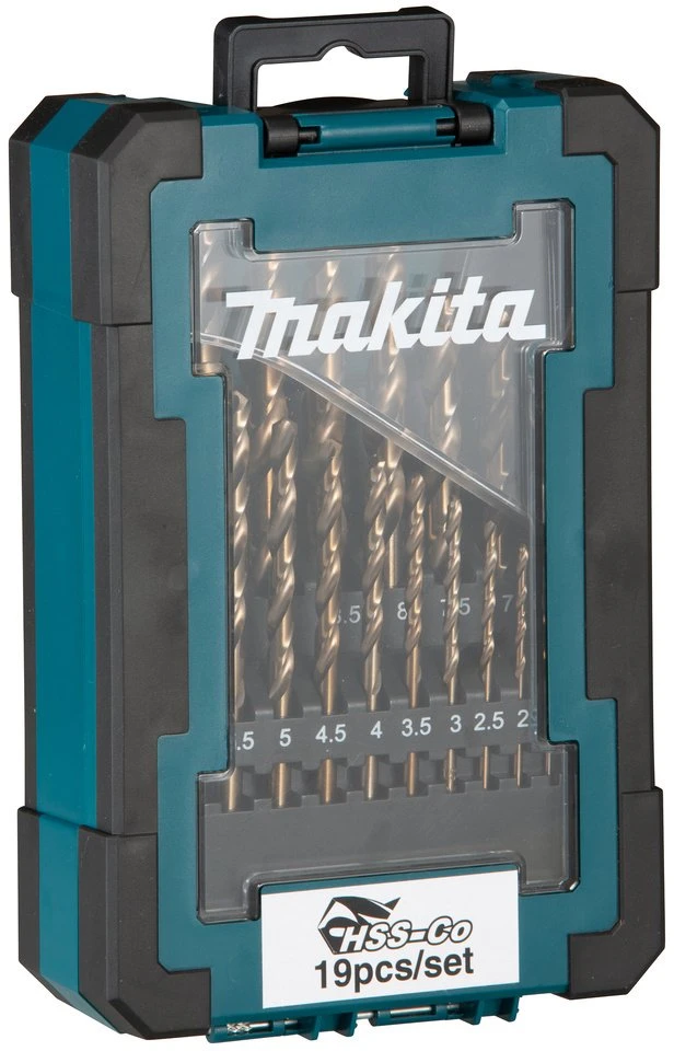 Grąžtas Makita Grąžtų komplektas 19 vnt. (1-10mm) HSS-Co 5% D-67561