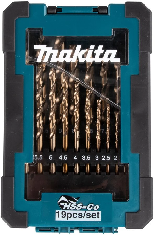 Grąžtas Makita Grąžtų komplektas 19 vnt. (1-10mm) HSS-Co 5% D-67561