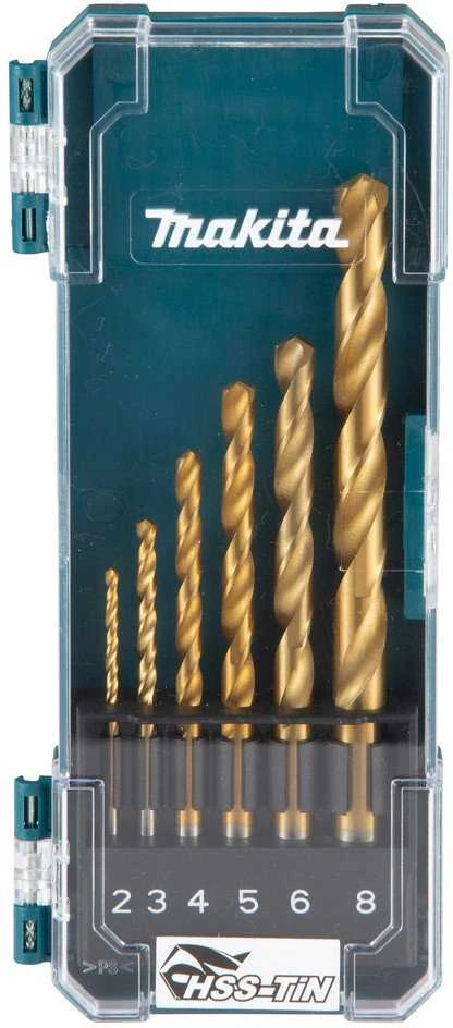 Grąžtas Makita HSS-TiN metalo grąžų rinkinys iš 6 vnt. D-72833