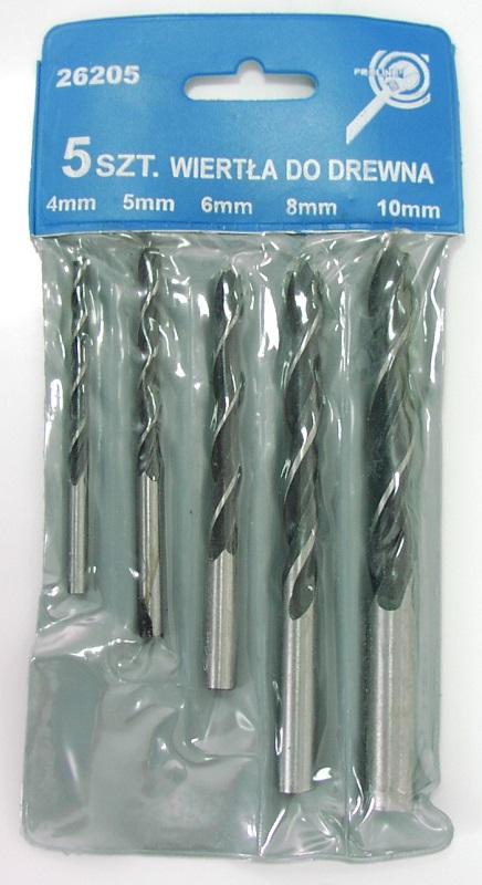 Grąžtas Mega Wiertła Medienos grąžtų rinkinys, 5 vnt. (4–10 mm) dėkle <121105>