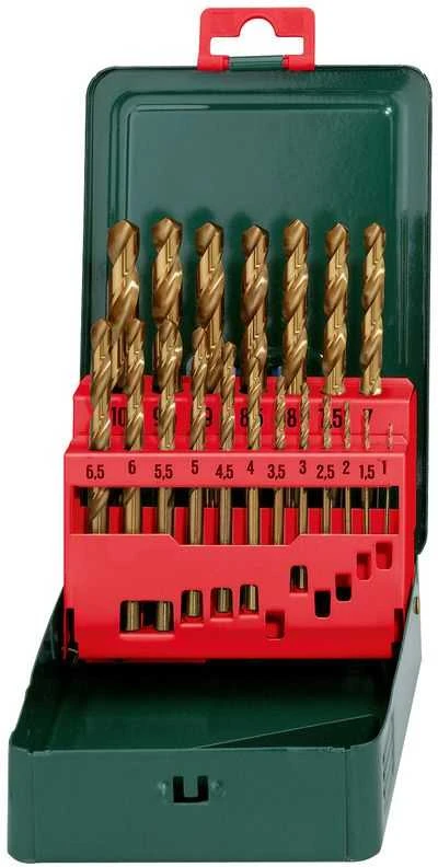 Grąžtas Grąžtų rinkinys metalui 1-10mm HSS-TIN, 19 vnt., Metabo
