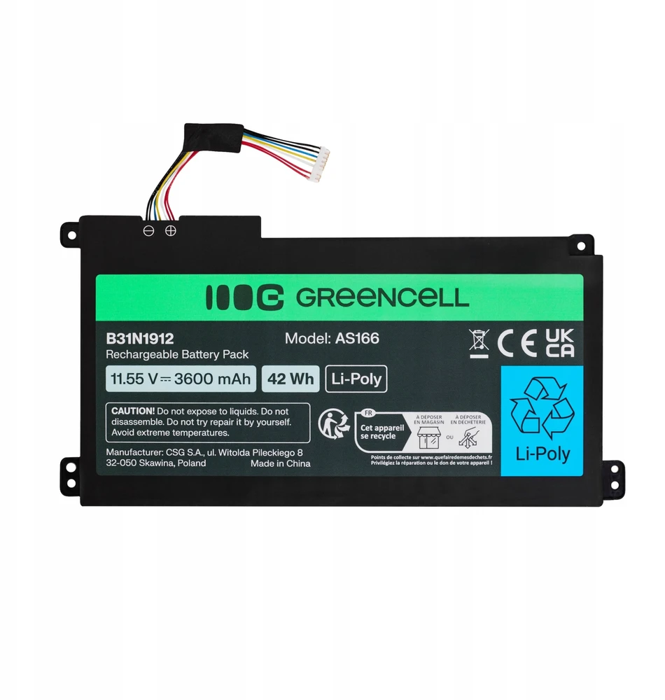 Green Cell Žalias Cell Greencell baterija, skirta Asus C31N1912 / B31N1912 3HWPP ASUS VivoBook 14: E410MA, L410MA, E410KA, E510MA