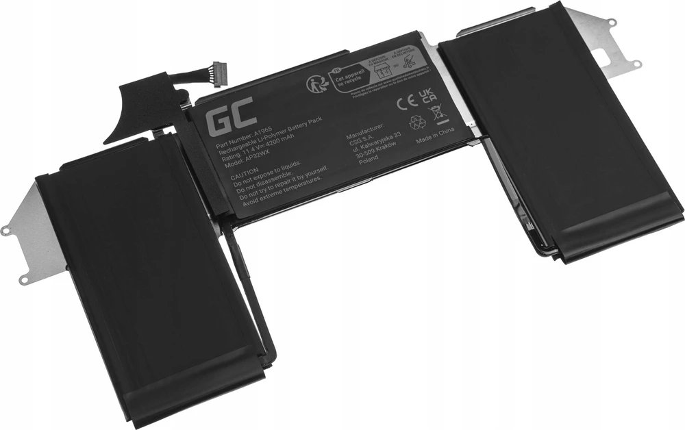 Green Cell Žalias Cell Žalias Cell baterija A1965, skirta Apple MacBook Air 13 A1932 A2179 (2018, 2019, 2020)