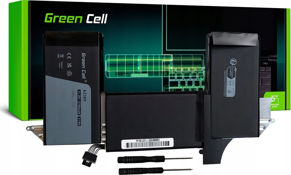Green Cell Žalias Cell Žalias Cell baterija A2389 skirta Apple MacBook Air M1 13 A2337 2020 m.