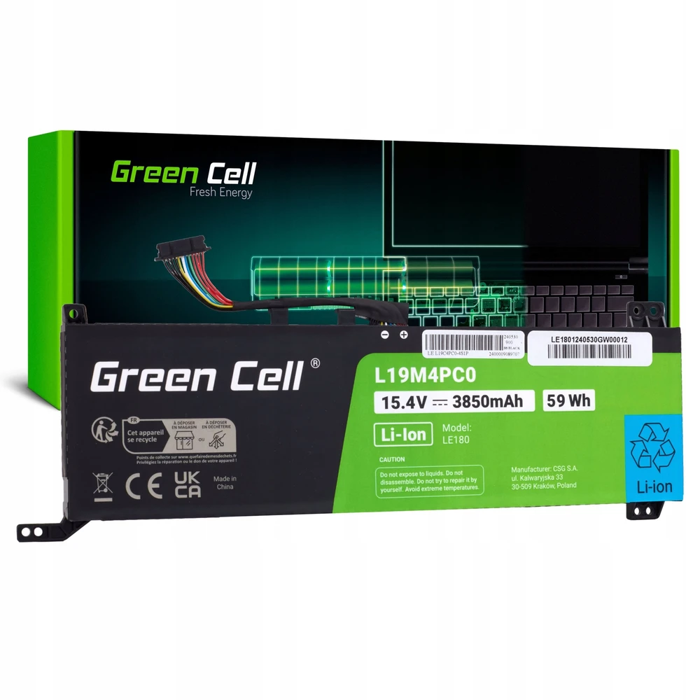 Žalias Cell Bateria Žalias Cell L19M4PC0 do Lenovo Legion 5P-15IMH05 5P-15IMH05H 5-15IMH05 5-15IMH05H 5-15ARH05 5-15ARH05H
