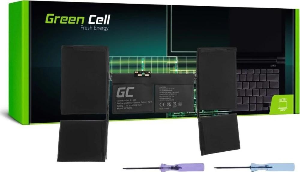 Green Cell Žalias Cell Žalias Cell baterija A1527, skirta Apple MacBook 12 A1534 (2015 m, pradžia, 2016 m, pradžia, 2017 m, vidurys)